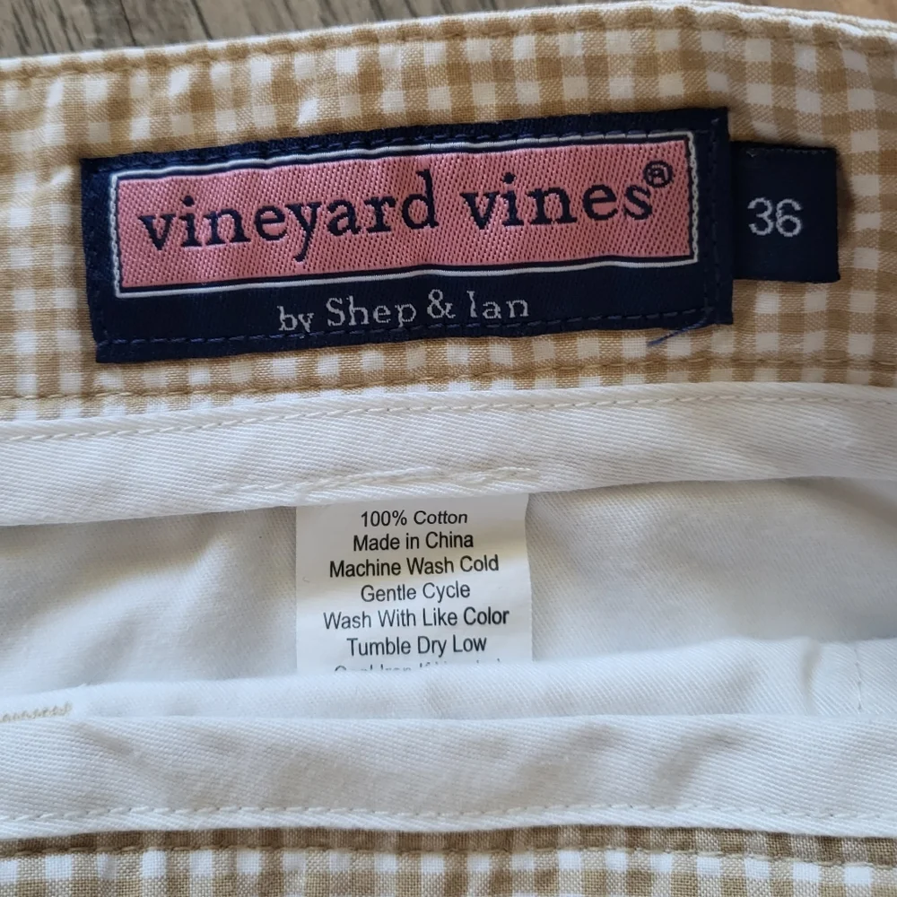 Vinyard Vines Gingham Checkered Shorts Size 36x8